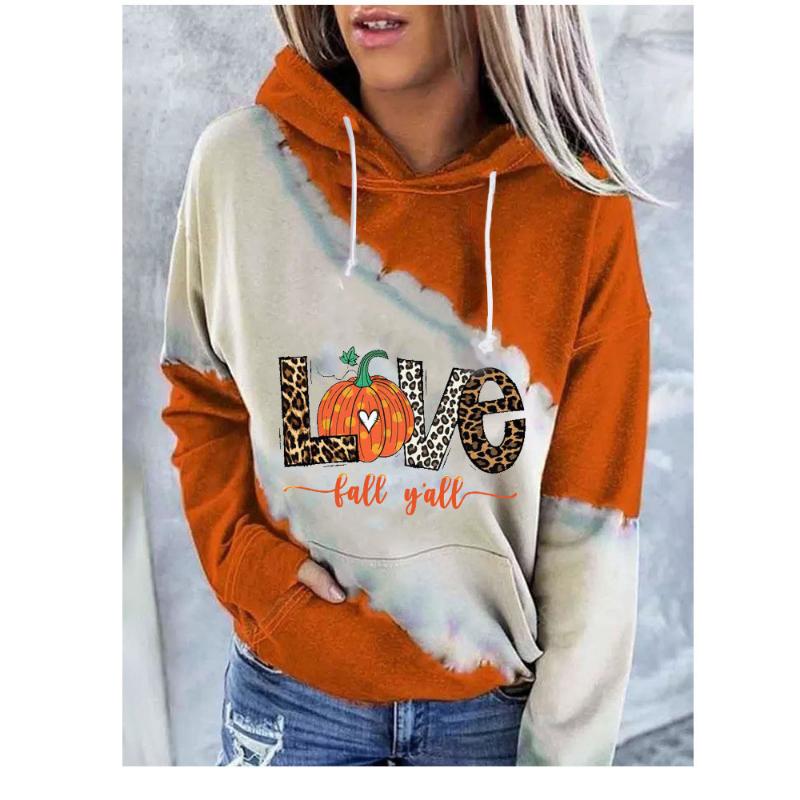 Autumn and Winter New Women's Clothing Christmas 3D Printing Hooded Pullover Long-sleeved Sweater Casual Fashion