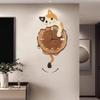 Cat Wall Hanging Clock Cartoon Wall-mounted Clock Creative Cute Wall Clocks for Kids Room Decoration Accessories for Bedroom