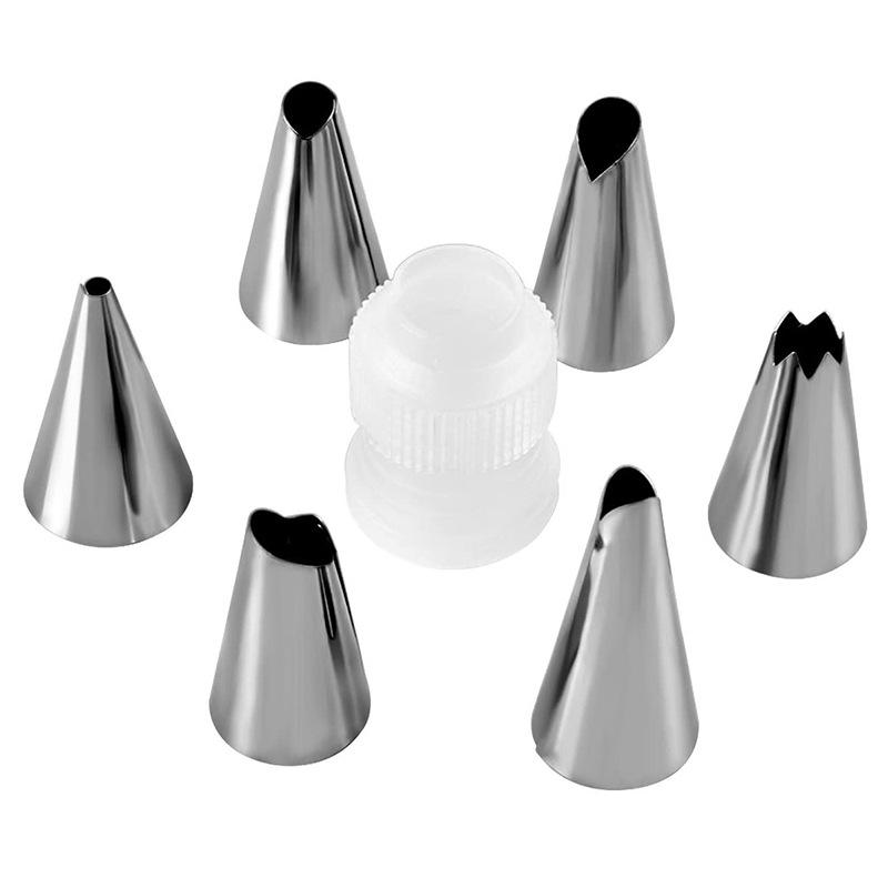 Silicone Pastry Bag Stainless Steel Nozzle DIY Cake Cream Decorating Tip Set Mouth Icing Piping Cream Baking Decor Tools