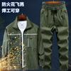 Pure Cotton Thin Elastic Overalls Male Welder Auto Repair Suits Tooling Anti-scalding Dirt-resistant Wear-resistant Labor Protection Clothing