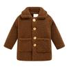 Kids' Lamb Wool Jacket - Pocket Long Sleeve Warm Coat