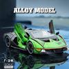 1:24 High-quality Alloy Sports Car Model, Cool Sound and Light, Scissor Door Design, Strong Visual Impact