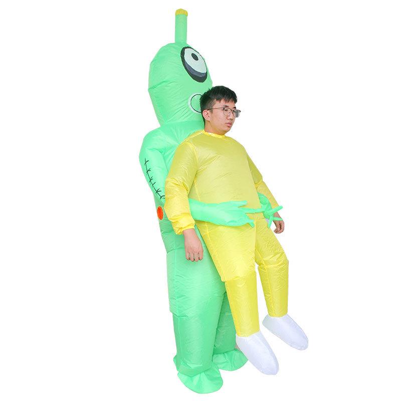 

Новый продукт Антенна Одноглазый инопланетный призрак Обнимающийся надувной костюм Пародийные кукольные костюмы для выступлений Забавный реквизит One size fits all зелёный