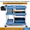 Commercial Three-Tier Plastic Push Cart for Dish Collection In Restaurants and Hotels