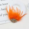 Handmade Rhinestone Feather Brooch Gothic Style Shoulder Strap  Wedding Accessories