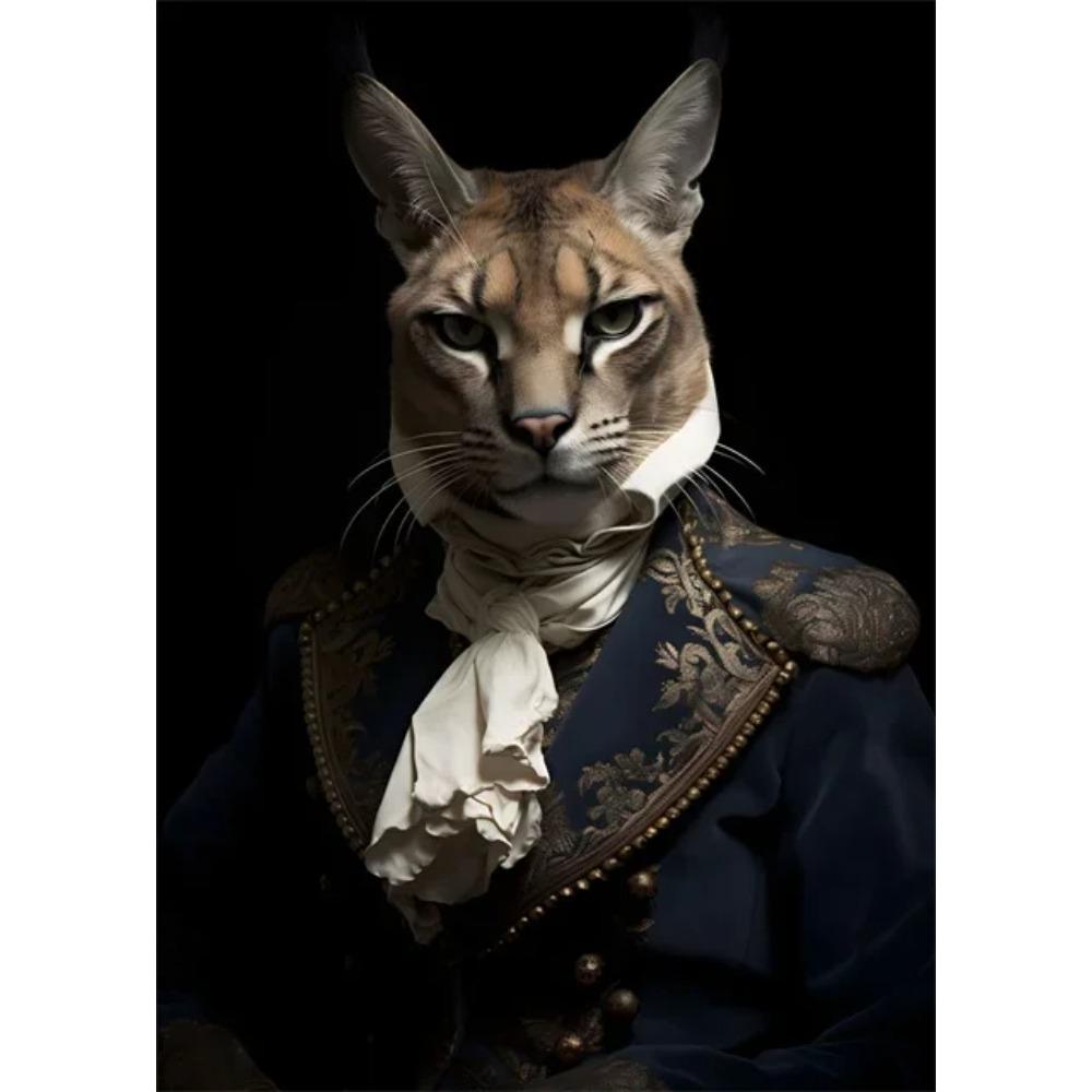 Aristokratyczne Zwierzęta Portret Plakaty i Druki Sztuka Vintage Malarstwo na Płótnie Obrazy na Ścianę do Salonu Dekoracja Domu