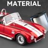 1/22 Ford Shelby Cobra 427 S/C Alloy Roadster Sports Car Model Diecast Metal Classic Retro Vehicle Car Model Sound Light Kid Toy Gift