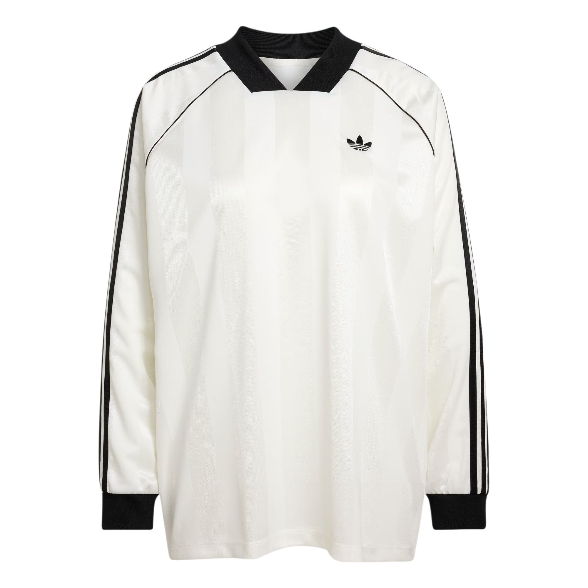 

Adidas Оригиналы Жаккард Повседневная Культура Полосатая Свободная Футболка с Длинным Рукавом Женские топы KG3711 M