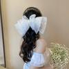 Cute Style Sequins Bowknot Shape Hair Claw Summer Hair Accessories for Women High Ponytail Party Anti-Slip Hairpins