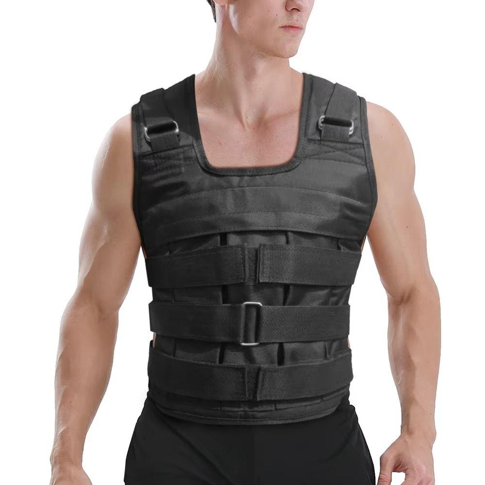 

Adjustable Oxford Cloth Running Vest Weight Loading Weight Training Vest Fitness Sports чорний