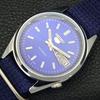 AUTOMATIC VINTAGE REFURBISHED SEIKO 5 JAPAN MENS BLUE COLOR DIAL WATCH a440543-4 Sk-a440543