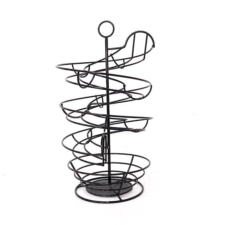 Iron Art Spiral Egg Basket - Creative Large Capacity Storage Rack