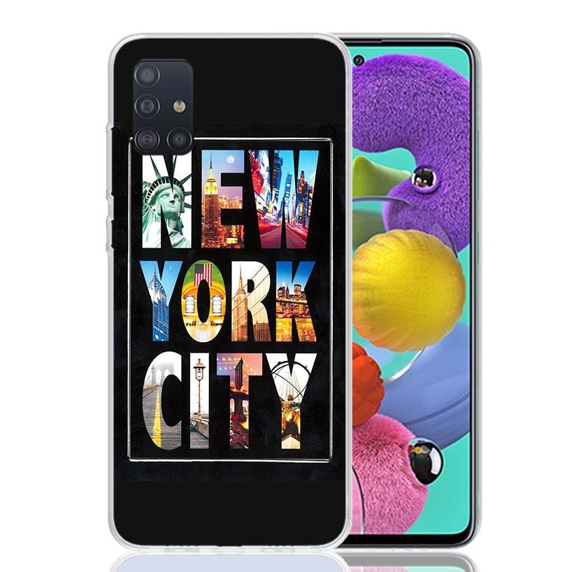 NYC New York City Case Phone Cover for Samsung Galaxy A52 A51 A50 A42 A32 A22 A12 A02S A72 A71 A70 A41 A31 A21S A40 A30S A20E A1