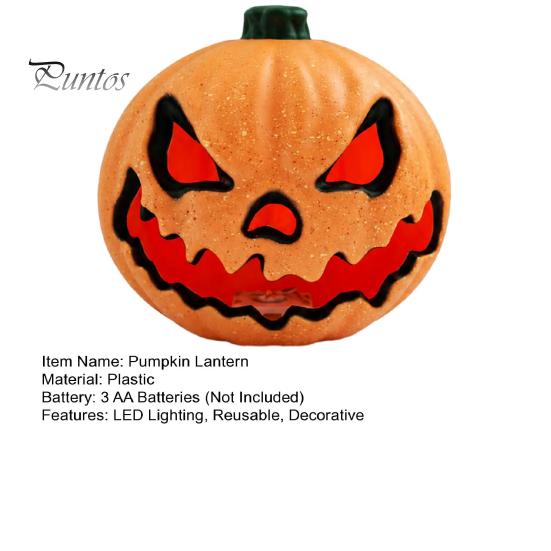 Battery-efficient Pumpkin Lamp Halloween Evil Lantern, Large LED Light Up Jack O Lantern Decor for Party Scene, Spooky Outdoor Indoor Decoration,