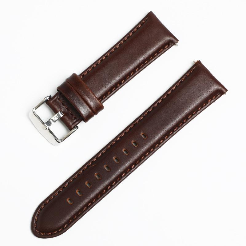 The Genuine Leather Strap Is Suitable for Huawei Gt2pro Strap Gt3 Men's and Women's Smart Watches with Universal First-layer Cowhide Wristbands.