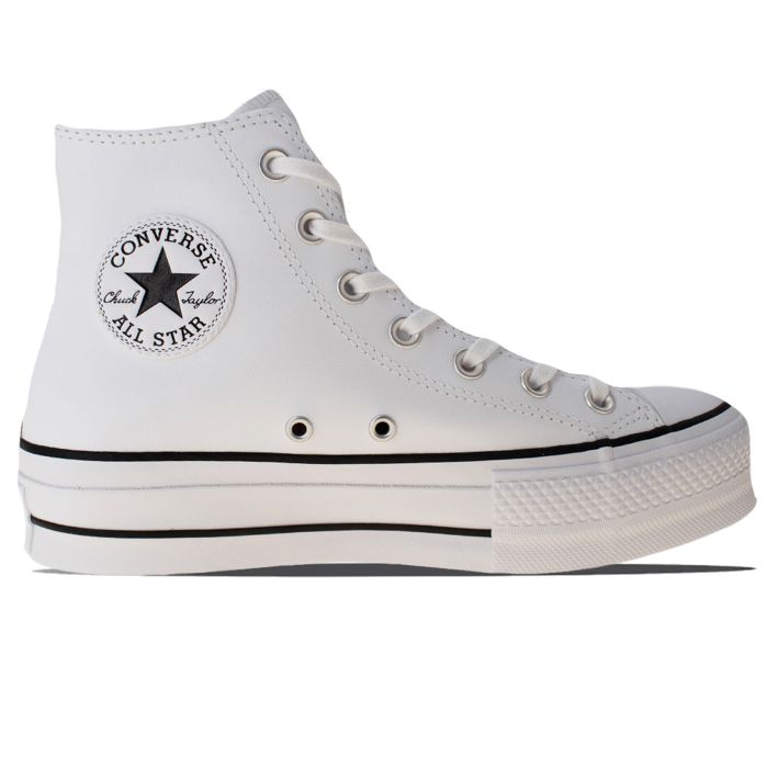 Converse Chaussures Chuck Taylor All Star Lift Leather Hi Blanc - 561676C