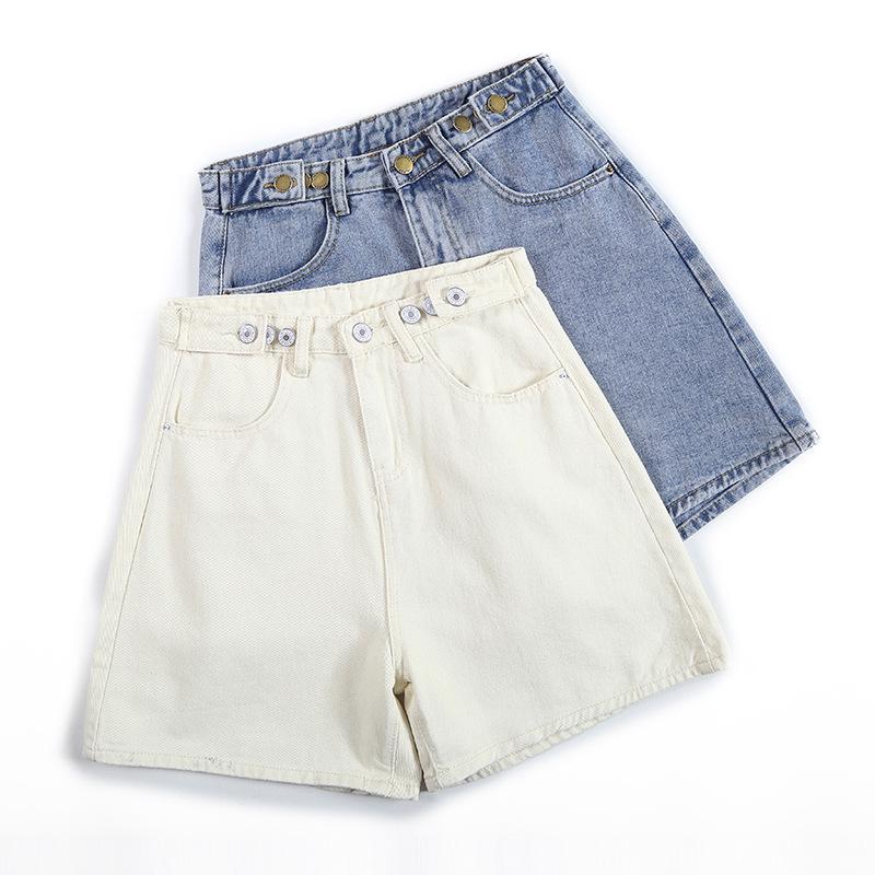 Summer Denim Shorts High Waist Denim Wide Leg Pants Women