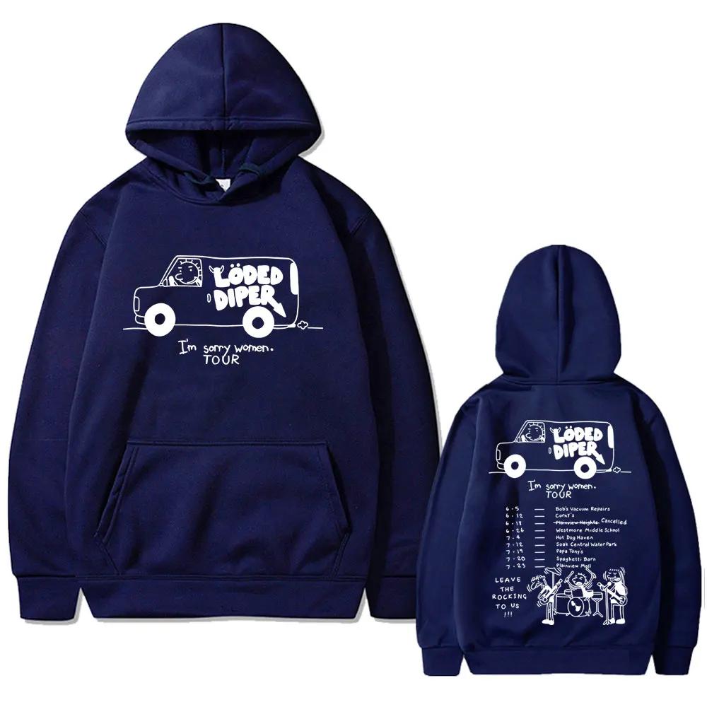 Limited edition Loded Diper I'm Sorry Tour Hoodie Men's Retro Rock Sweatshirt Fashion Street Warm Hoodie