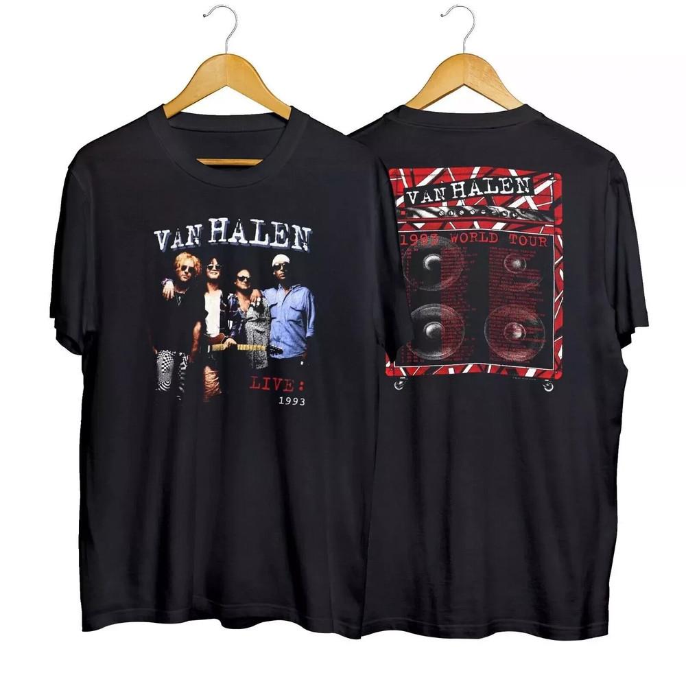 

Vintage 1993 Van-Halen eddie World Tour Shirt Heavy Music Unisex Cotton S-5XL Unisex T-Shirt S