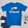 Unisex Unisex Ich liebe Polen Polska Ich liebe Polen Polnisches T-Shirt T-Shirts WoUnisex Jungen 100% Baumwolle T-Shirt