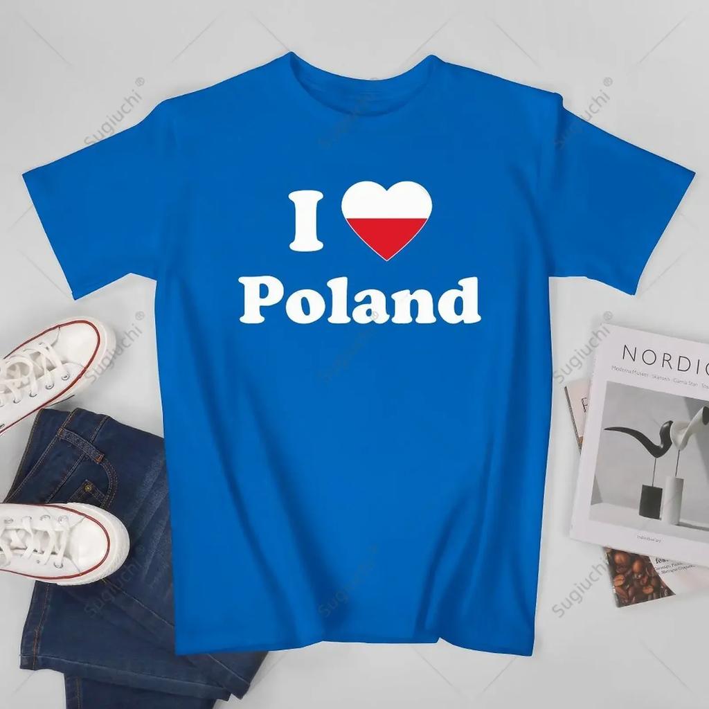 Unisex Unisex Ich liebe Polen Polska Ich liebe Polen Polnisches T-Shirt T-Shirts WoUnisex Jungen 100% Baumwolle T-Shirt