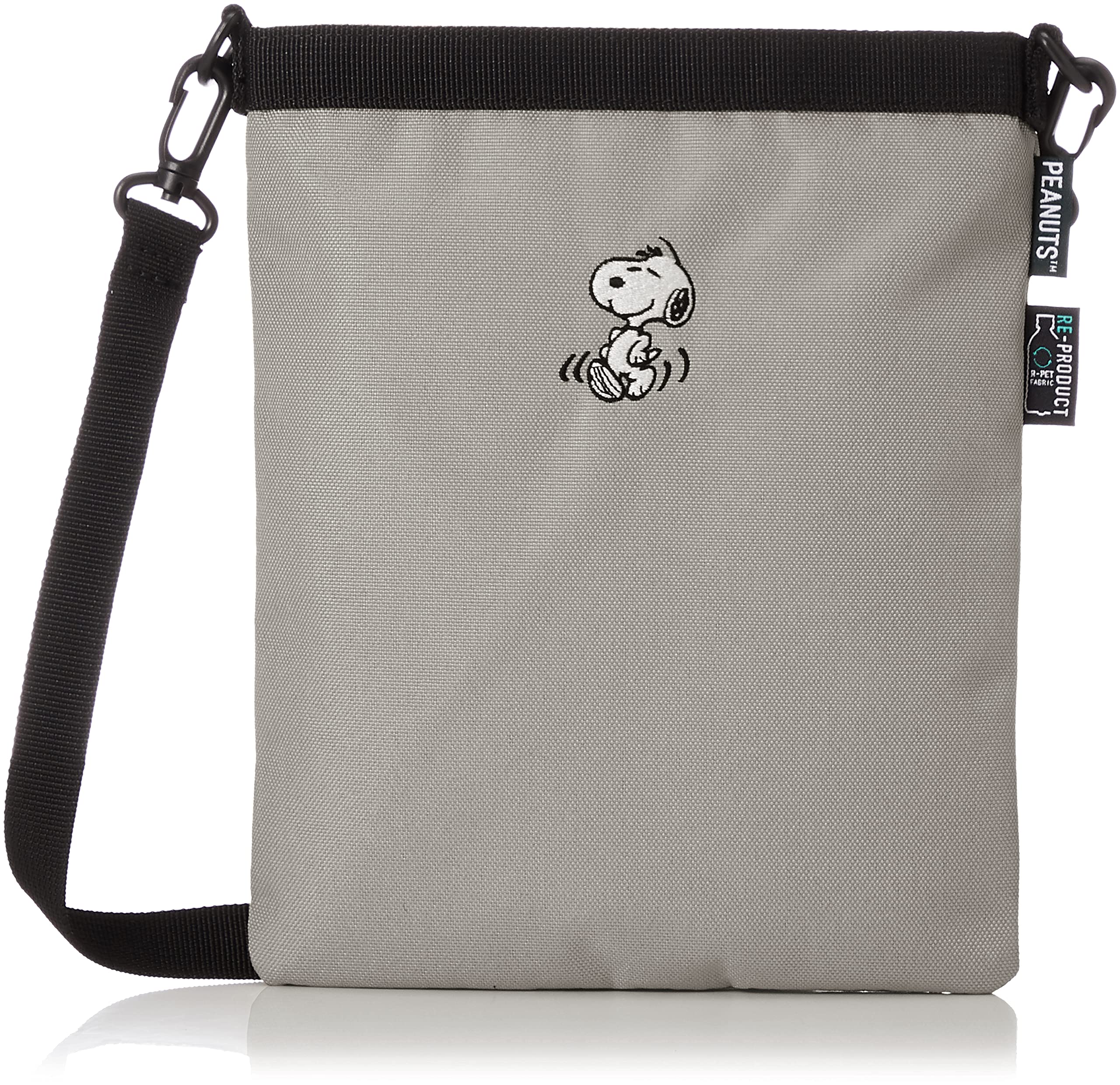 

Shoulder shoulder sacoche for men and made from environmentally friendly recycled polyester light gray [Snoopy] bag, bag, tote, RE-PET pouch, women,