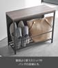 Yamazaki 5671 Entrance Bench with Storage Black Approx. W60XD25XH45cm Tower Tower Entrance Rack Storage