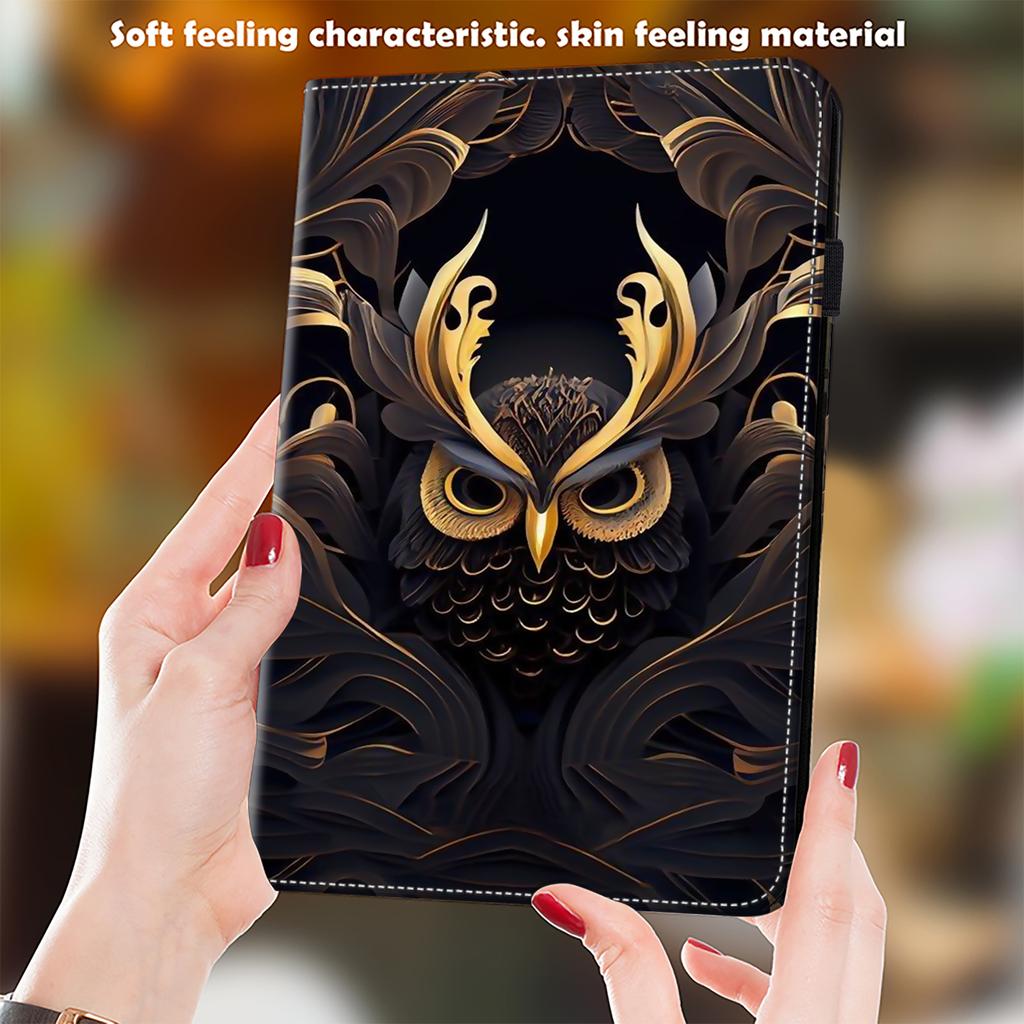 For iPad Air 11 (2025)/(2024)/Air (2020)/(2022) Leather Case Shockproof Tablet Cover with Stand,Pattern Print