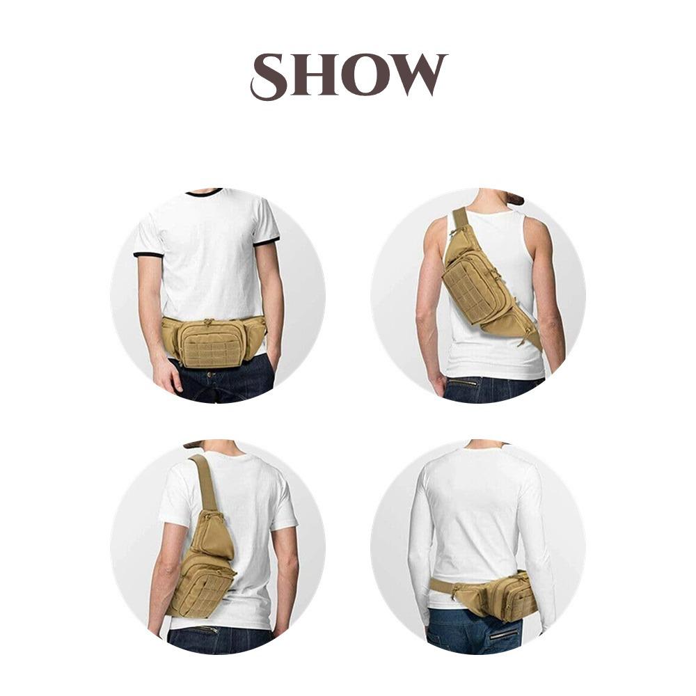 Tactical Outdoor Concealed Carry Waist Pack with MOLLE System