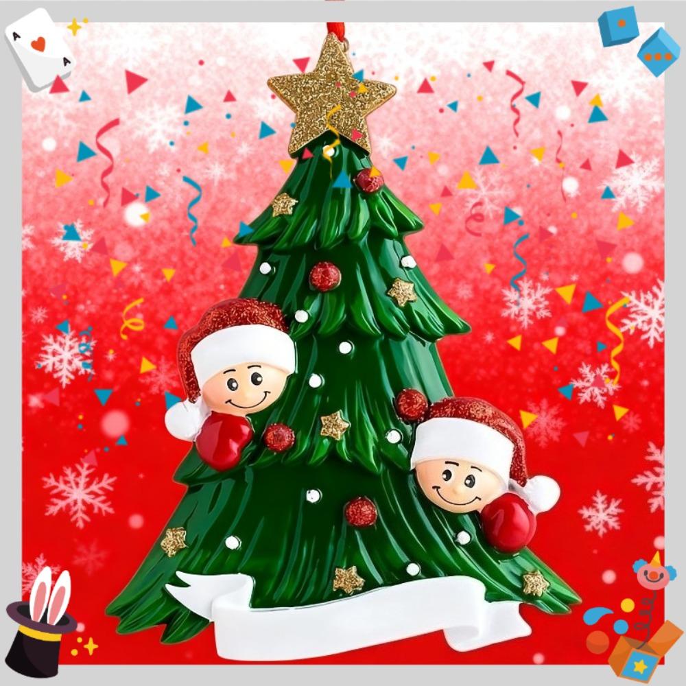 

1pc Christmas Tree Pendant–Cute Acrylic Ornaments,Flat Santa Hat&Star Shapes –Non-Breakable Holiday Decor for Festive Home & Car