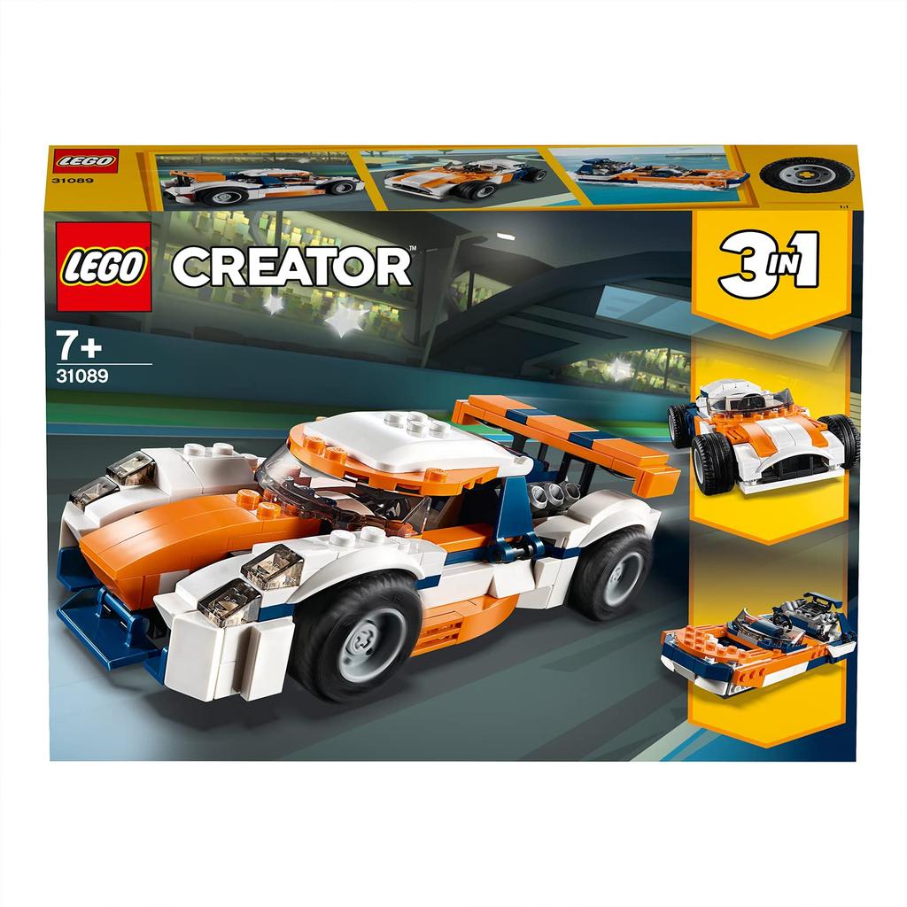 LEGO Creator Sunset Race Car 31089 Educational Building Blocks Toy for Girls and Boys