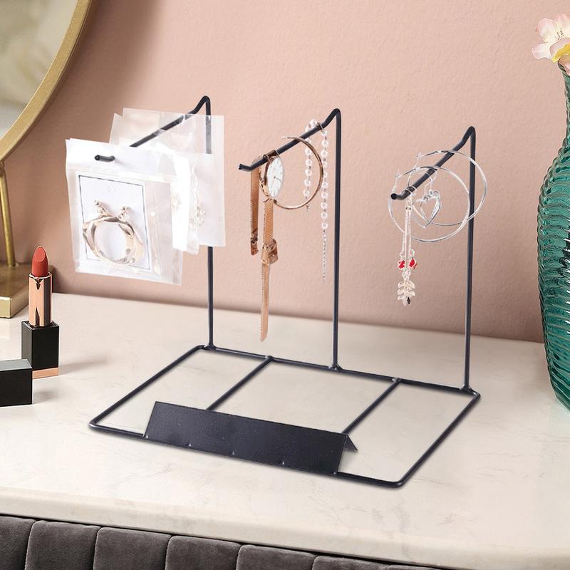 Jewelry Stand Bangles Organizer Aesthetic Black Jewelry Organizer Decorative Earrings Necklaces Bracelets Storage Rack For