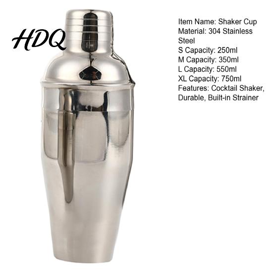 Cocktail Shaker for Bartending Stainless Steel Cup Leak-Proof Martini Mirror Polished Three Piece Bartender Tool Easy Cleaning Mixer Bar And Milk Tea