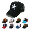 Streetwear 3D Stjärnbroderi Nät Baseballkeps Sommar Snapback Hip Hop Keps Utomhus Y2K Färgblockering Truckerkeps för Kvinnor Män