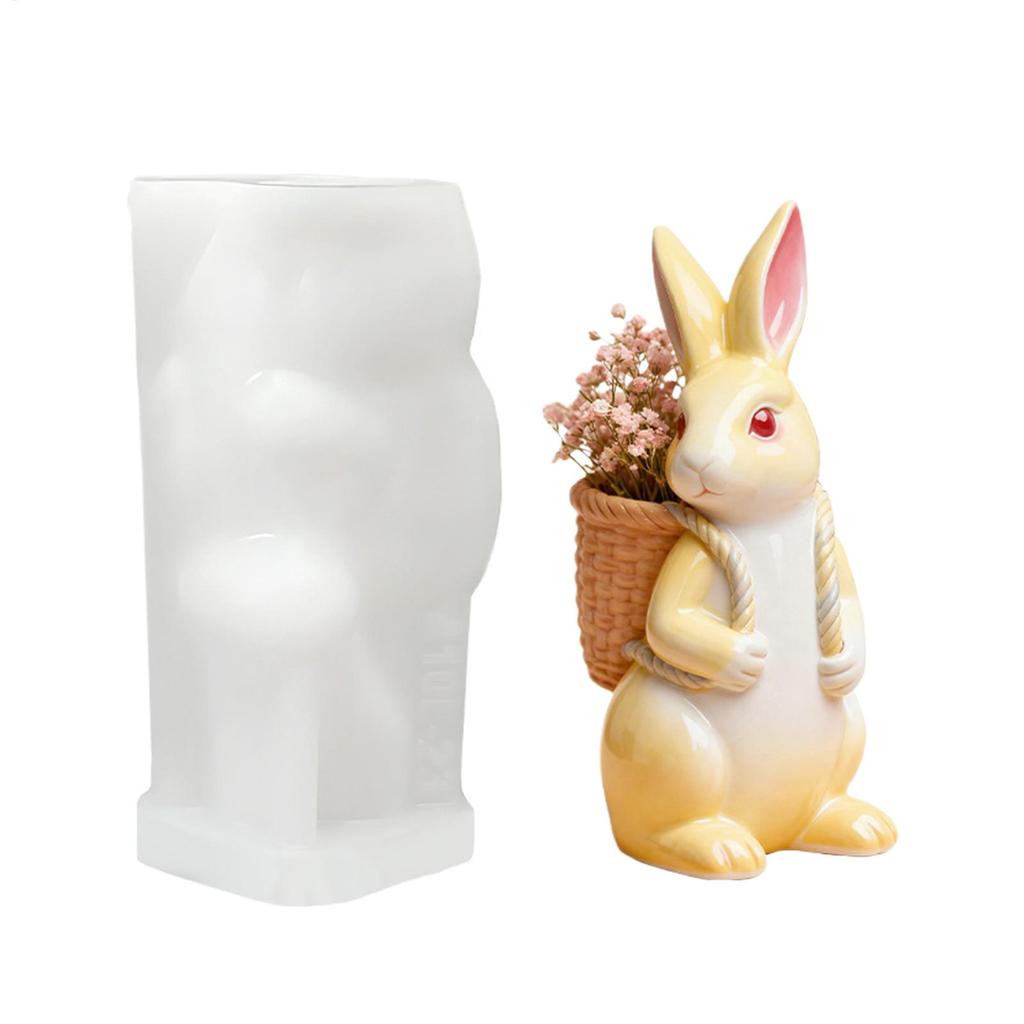 Easter Bunny Silicone Mold 3D Silicone Craft Casting Supplies Epoxy Resin Molds for Party Suitable for making handicrafts