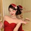 Beret Fedoras Hat Hair Clip Formal Hat Fascinator Hat Vintage Red Top Hat Hairpin  Party Headwear