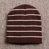 Winter Gestreifte Mütze/Gestrickte Fleecegefütterte Mütze