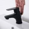 CECIPA Basin Mixer Tap with Drain Lever Black Brass