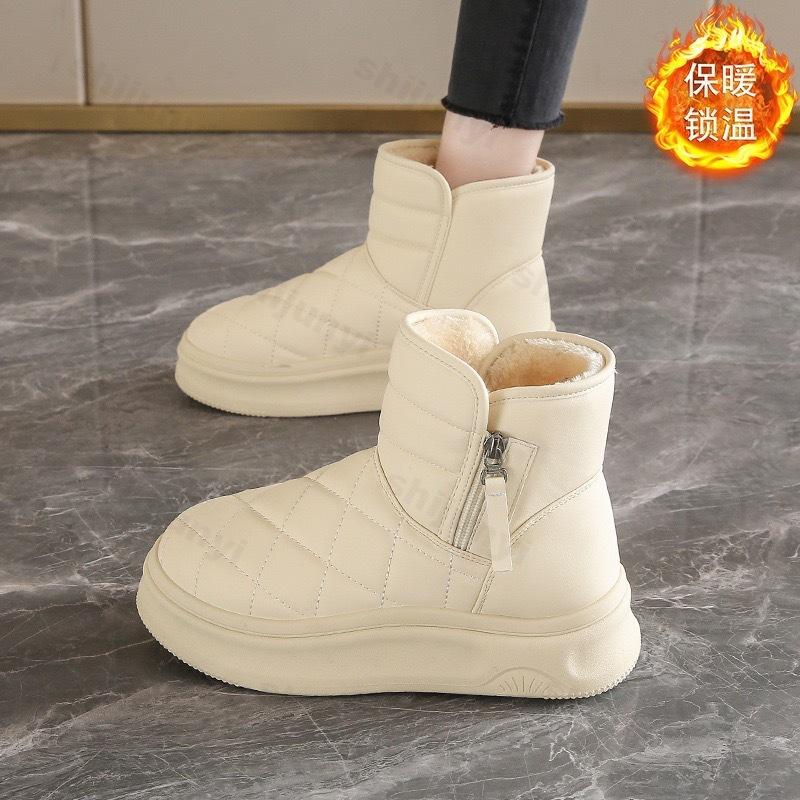 Women Snow Boots Winter Warm High Top Comfortable Cotton Shoes Thick Sole Height Increasing Casual Short Boot Fashion Ankle Boot