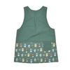 Animal Mode Side Button Apron 258516 Green [Kusuguru Japan] M-L
