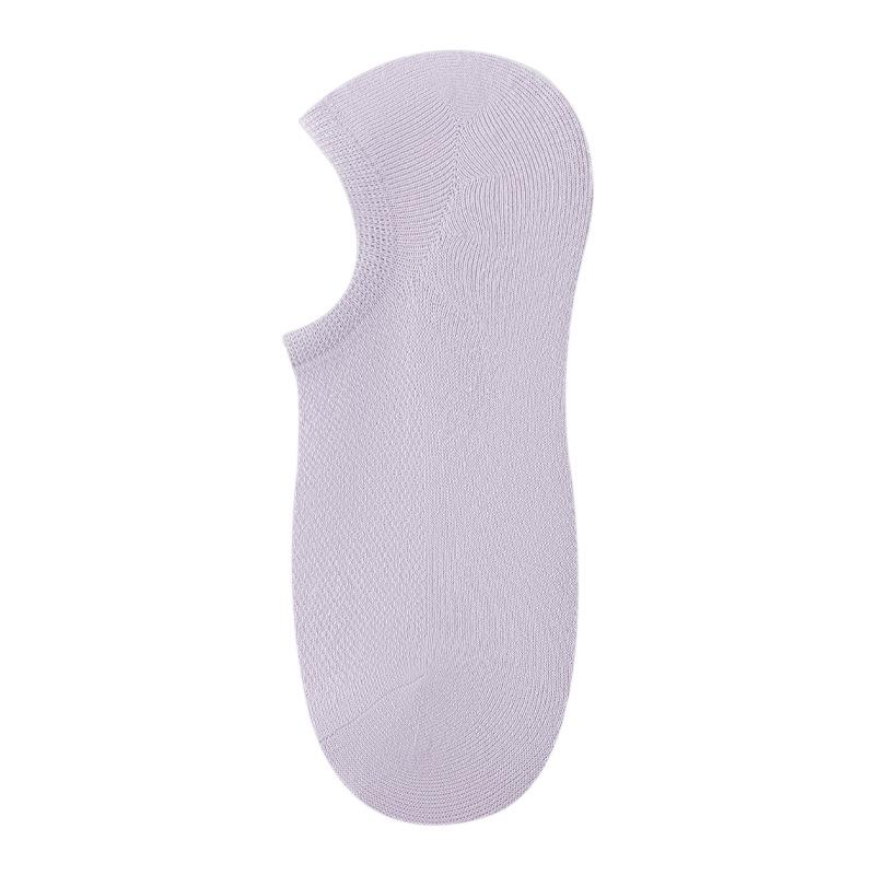 Women's Summer Thin 7A Anti Bacterial Essential Oil Sweat Absorber Non Slip Silicone Non Drop Heel Socks