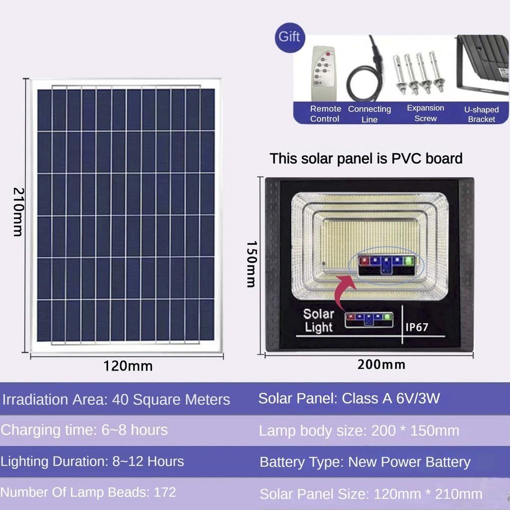 Intelligent Light Control Induction Courtyard Light Waterproof and Lightning Large Capacity Lithium Battery Street Lights Solar Powered Outdoor Light
