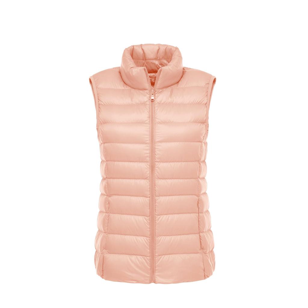 2024 Autumn Women's Lightweight Stand Collar Down Vest: Stylish Short Casual Fashion