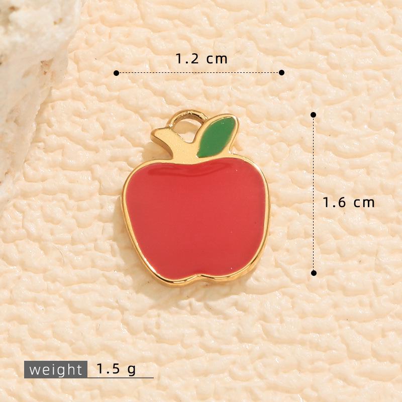 DIY Fruit Charm Bracelet Set: 18K Gold-Plated Zircon Cherry, Strawberry, Banana Earrings, Bracelets, Necklace Accessories.