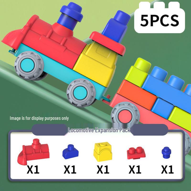 Soft Rubber Building Blocks for Children & Infants - Large, Boilable, Chewable, Creative Parent-Child Toy