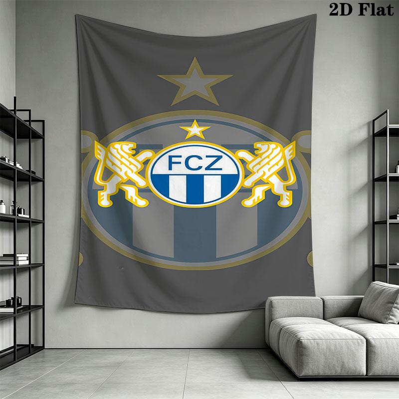 FC Luzern Wall Hanging Printed Fabric Blanket Decorative Tapestries for Bedroom Living Room Home Decor