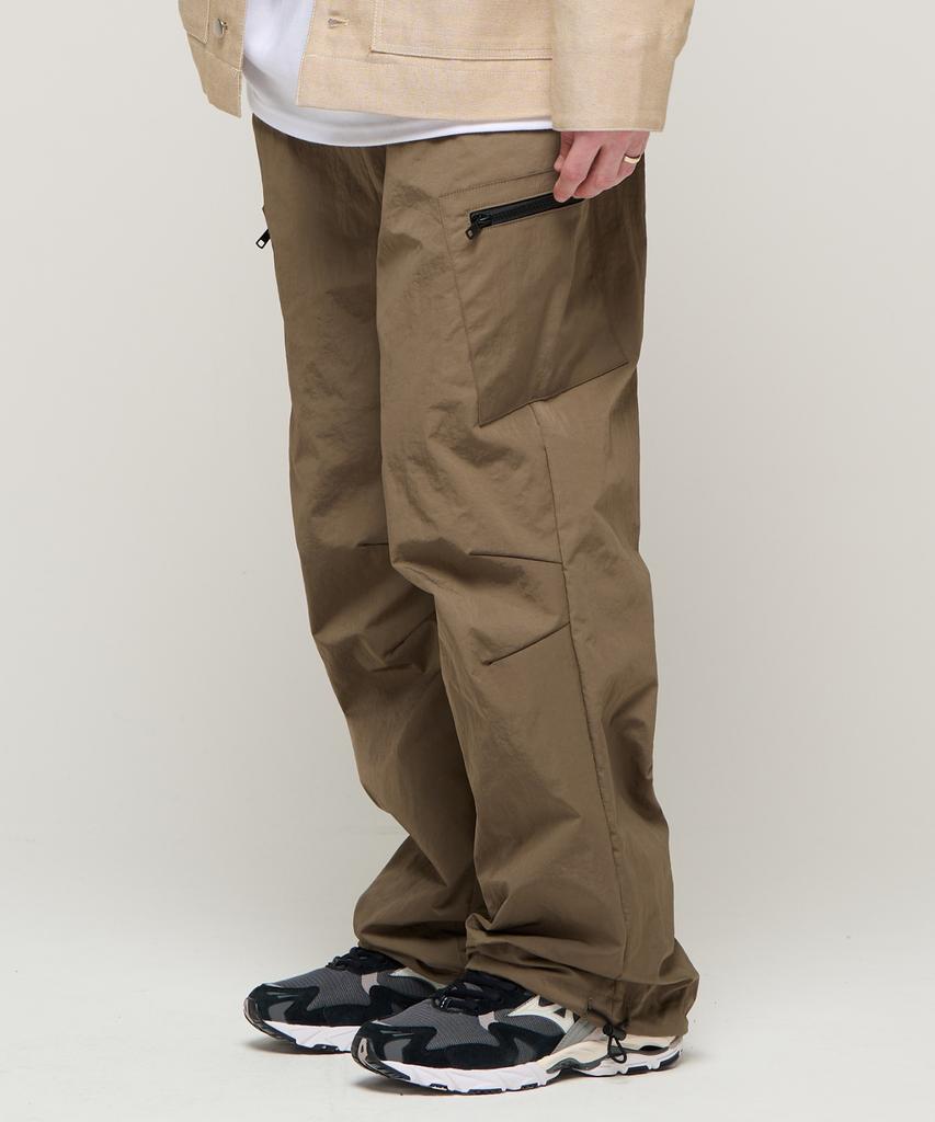 CARGOBROS Side Zipper Anorak String Pants (Brown)