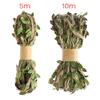 5/10m Home Vintage Artificial Leaf Jute Twine Burlap Rope Natural Hessian Craft Ribbon Wedding Decal Christmas Party DIY Decor