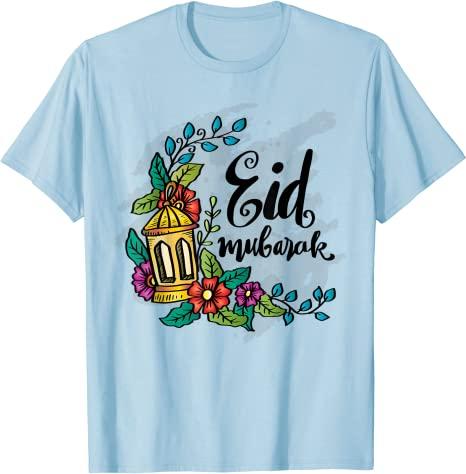 Eid Fitr Muslim Clothing Kids Eid Mubarak TShirt Happy EidMubarak Eid Al Adha Tee Short Sleeve Blouses Family Matching Tops