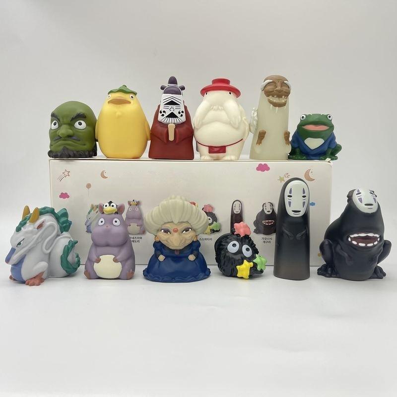Spot Japanese Anime White Dragon Coal Ball Elf Faceless Male Finger Doll Decoration Blind Box Finger Set Toy Birthday Gift